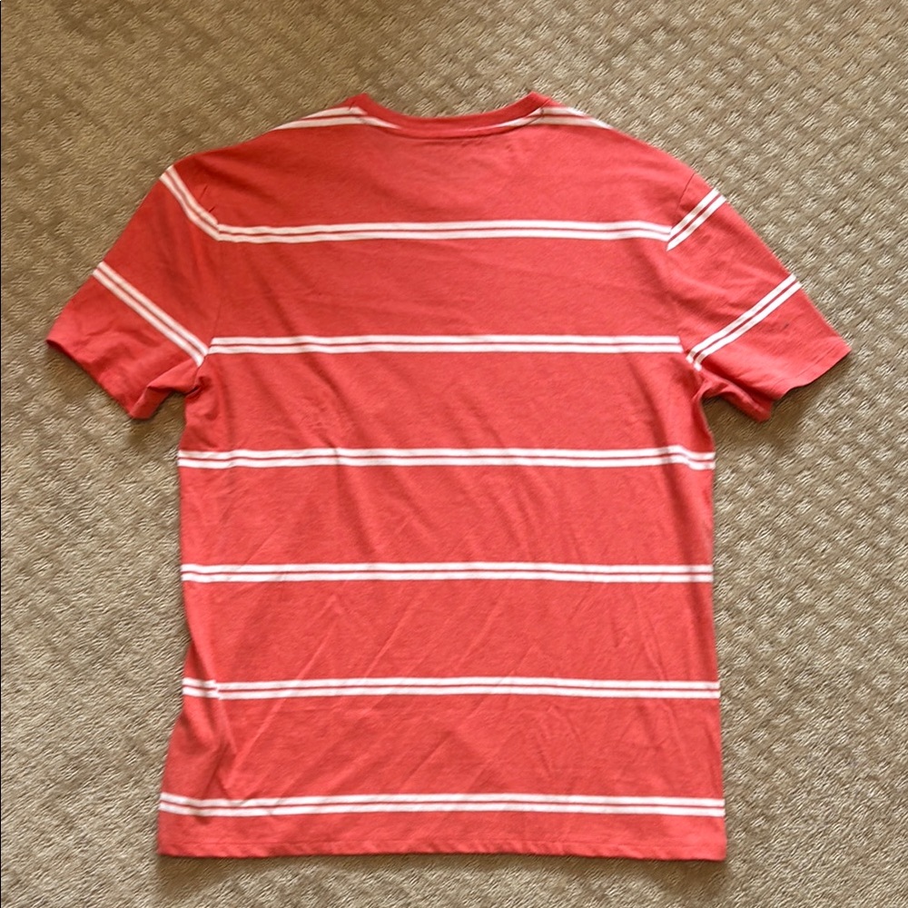 Tommy Hilfiger Men's Orange-Red Striped Shirt - Picture 6 of 7
